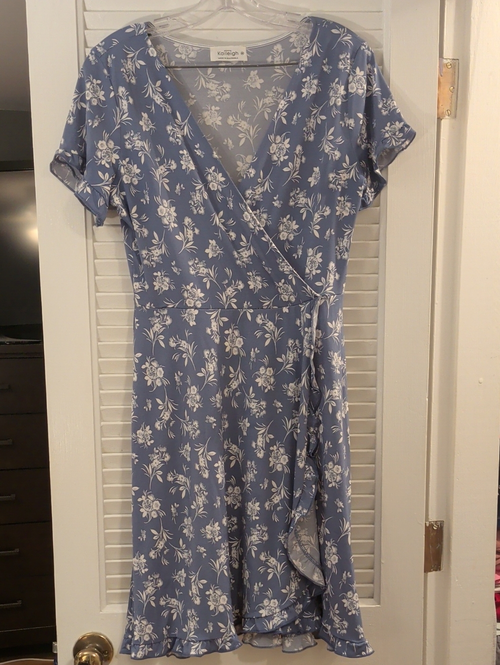 Stich Fix Kaileigh Blue Floral Wrap Dress